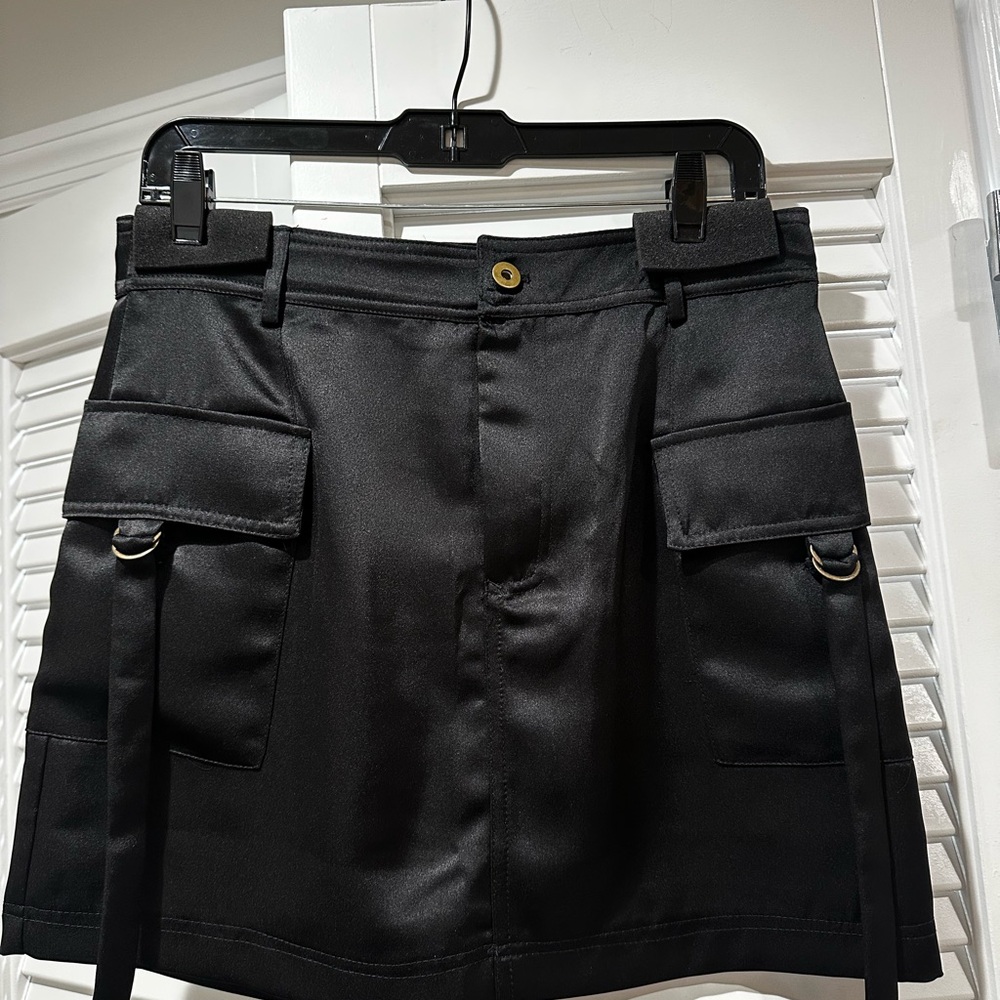 Aqua Black Mini Skirt